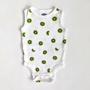 Old Navy Kiwi Print Sleeveless Onesie Bodysuit